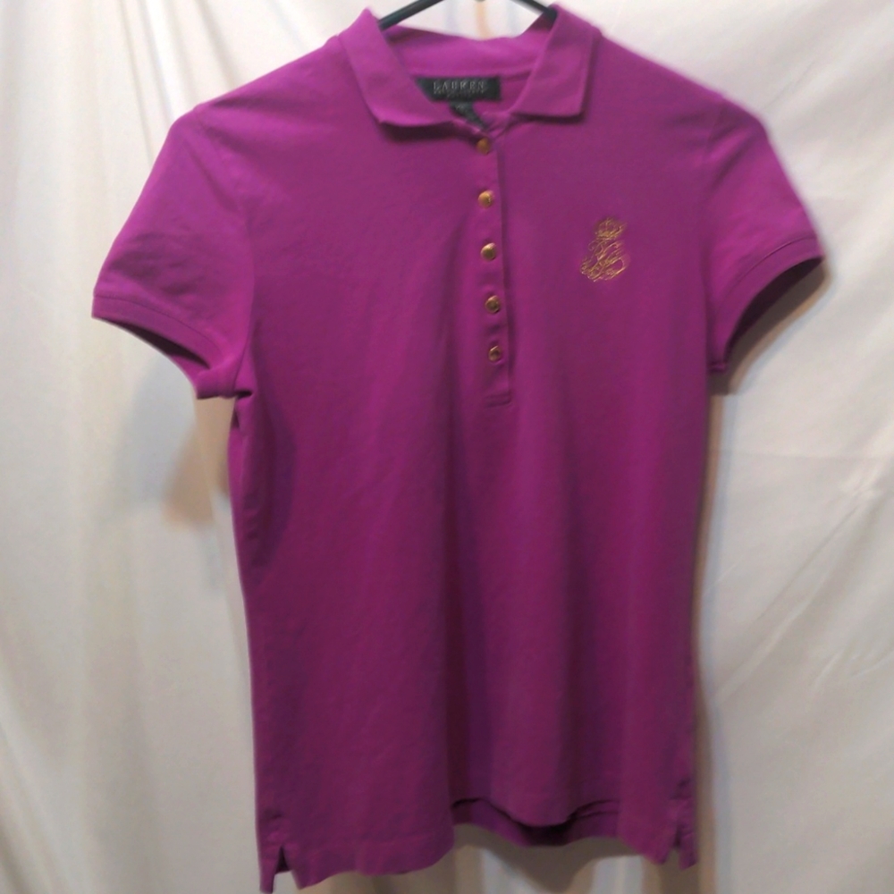 Lauren Ralph Lauren purple shirt size medium petite
